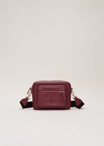 Phase Eight Burgundy Leather Bags Burgundy USA | 5493187-OW